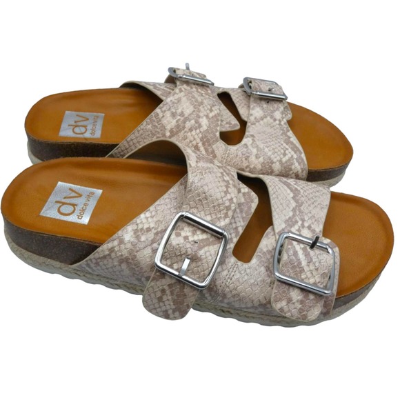 DOLCE VITA SNAKE PRINT WOMEN'S SANDALS sz 8 (as is) - Picture 1 of 7